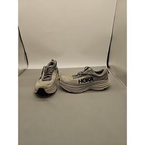 Hoka One One Bondi 8 Gray SharkSkin Harbor Mist Running Shoes- Mens Size US 9.5D